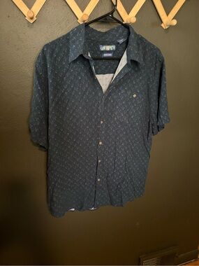 Campia Men's Navy Short Sleeve Button-Down Shirt